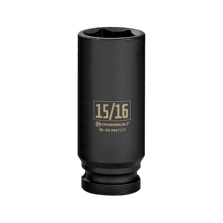 Powerbuilt 1/2" Drive 15/16" Deep Impact Socket 647177